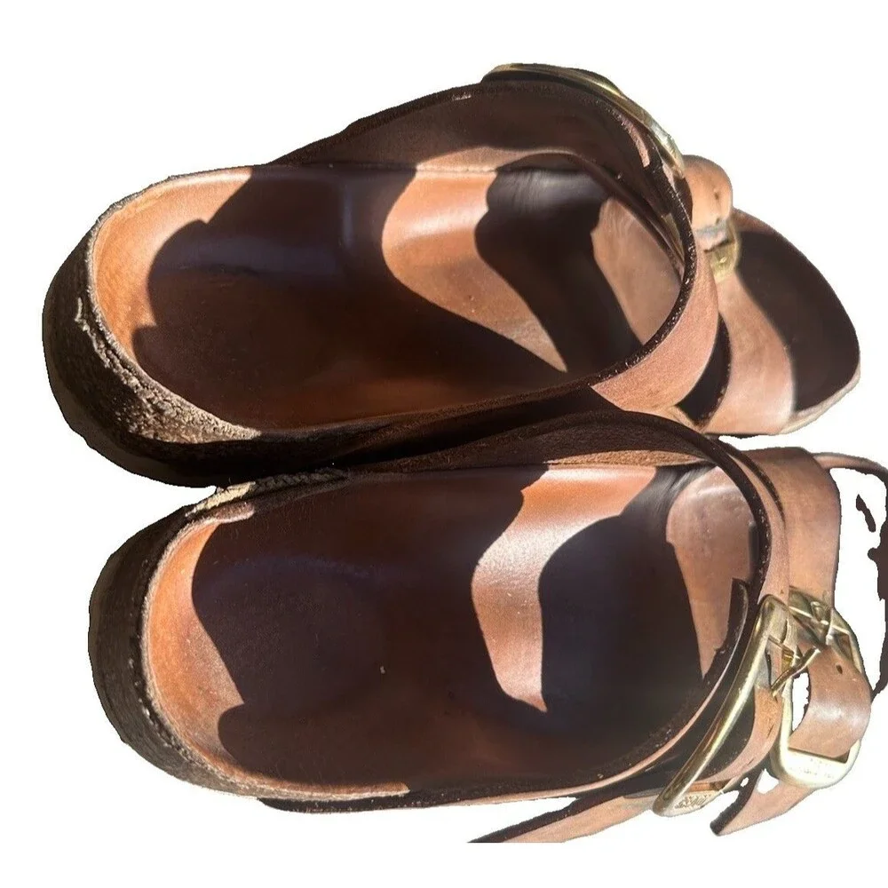Birkenstock Arizona Big Buckle Brown Leather Sandals Women’s Approx US 8-9
